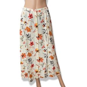 Vintage Eddie Bauer floral midi skirt